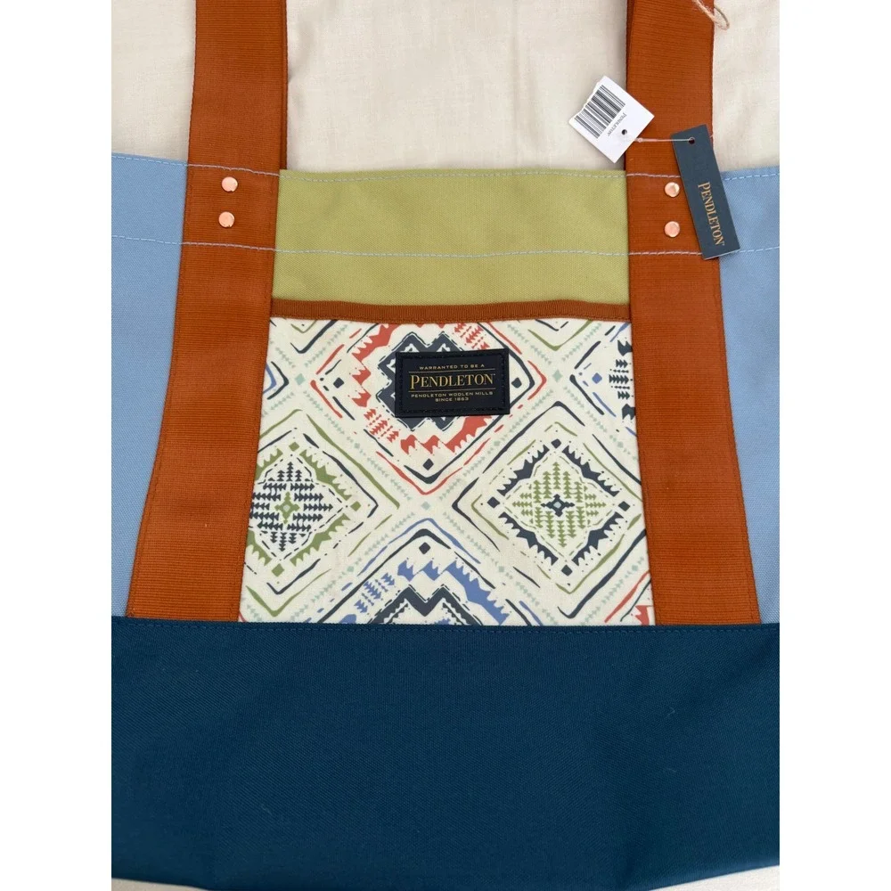Pendleton Harding Beach Tote NWT Southwestern Colorblock Western Heritage
